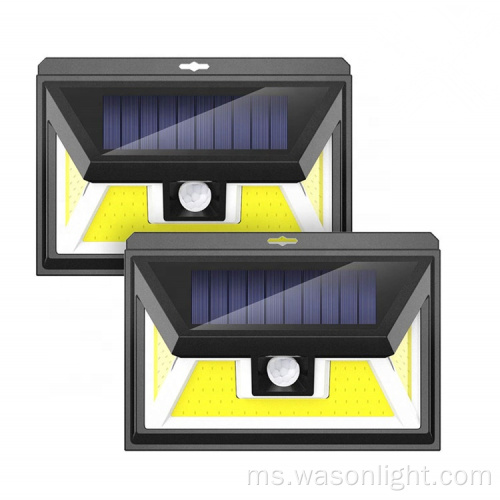 Mod Borong 2 450 Lumens 74*Cob Outdoor Security Solar Suria Wall Wall Mounted LED Light IP65 Waterproof